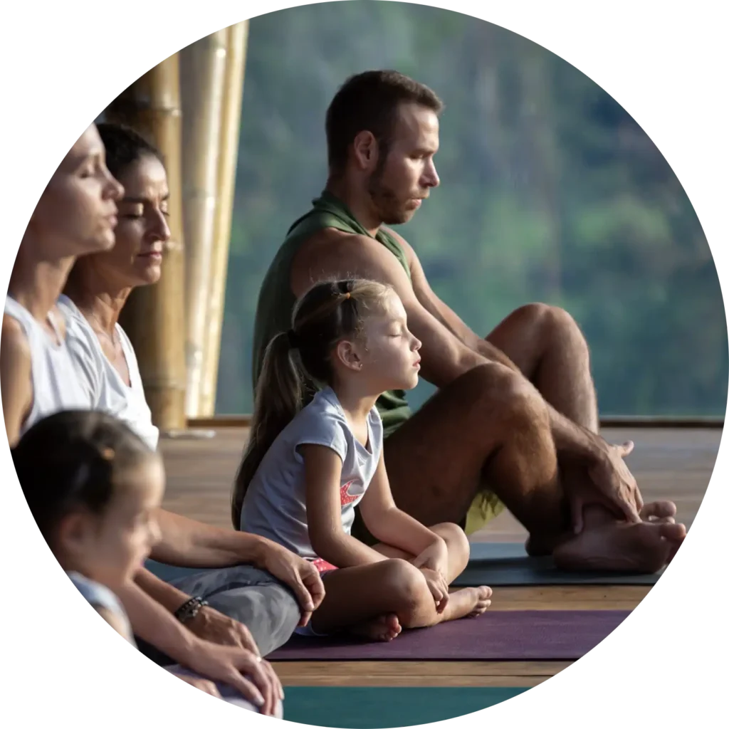 Yoga naturaleza desde terraza